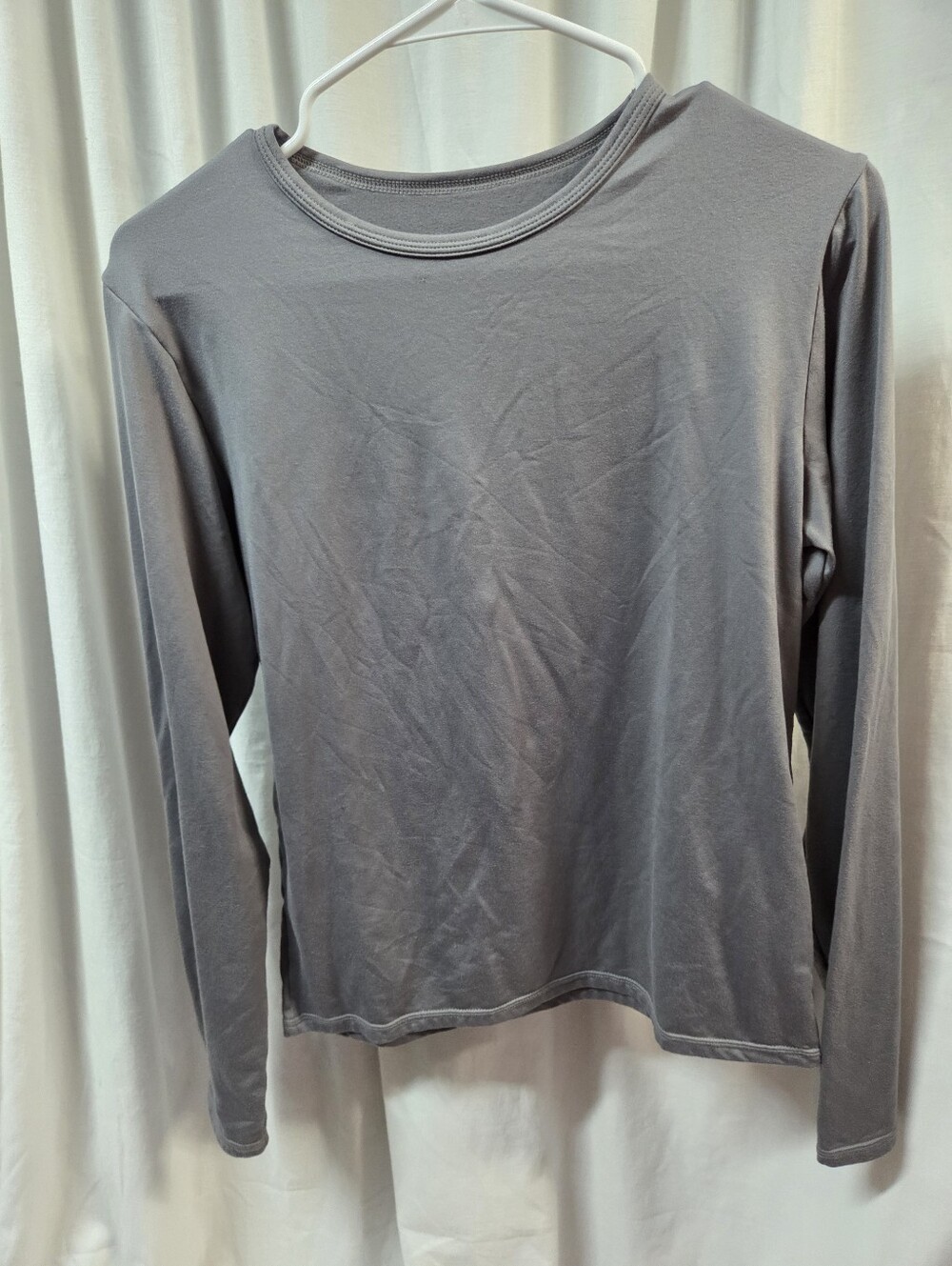 Men's Long Sleeve Crewneck Tee - Gray